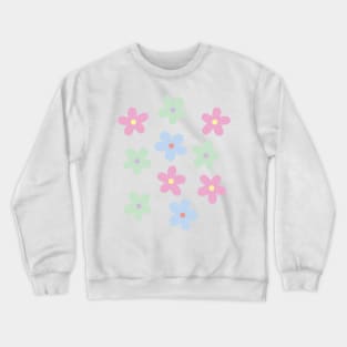 Pastel Color Flowers Crewneck Sweatshirt